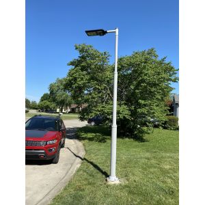 Single-side Bracket Round Tenon Mounting Arm for One LED Shoebox Light Fixture