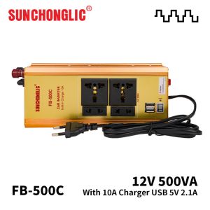 500w Modified Sine Wave Inverter Socket Converter With Charger