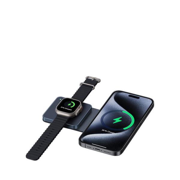 Portable Magnetic Foldable Wireless Charger with Multiple Charging Powers of 3W