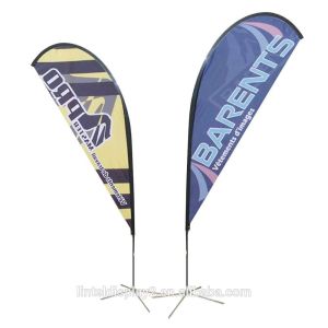 Single Double Sided 4.2m Teardrop Advertising Flags Waterproof
