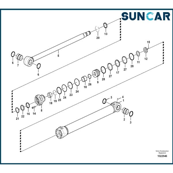 SUNCARVO.L.VO VOE 14516933 VOE14516933 Boom Cylinder Seal Kit For Ecavator EC140D
