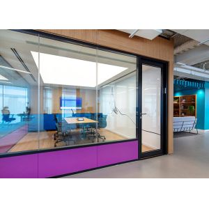 Wholesale Full glass partition system with sliding door top hung sliding door full view partition system from china suppliers