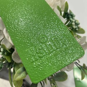 China RAL 6018 Green Wrinkle Texture Thermoset Powder Coating for Fence on sale