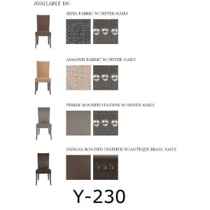 wooden frame fabric/PU dining chair Y-230