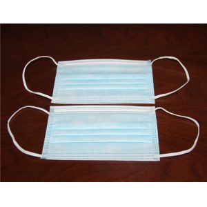 disposable nonwoven 3ply face mask with ear loops or tie on