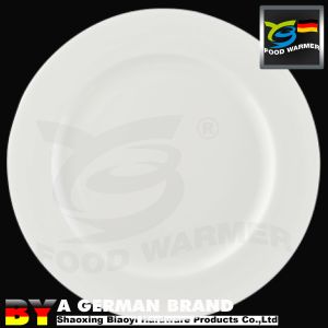 LD Bone Simple Dining Porcelain Dinnerware Pure White Color Flat Surface