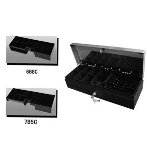 Wholesale RS232 Heavy Duty Cash Box 6 Bill 8 Coin / Cash Register Electronic Double Row Tray from china suppliers