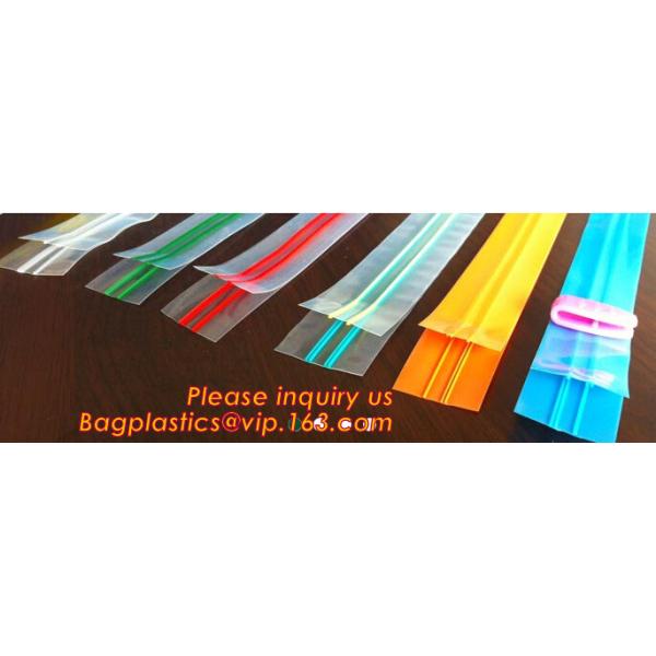 Quality PLASTIC ZIPPER, PLASTIC SLIDERS, PLASTIC SEAL, ZIPPER SEAL, SLIDER SEAL for sale