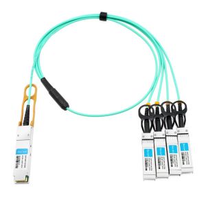 Avago AFBR-7IER30Z Compatible 30m (98ft) 40G QSFP+ to Four 10G SFP+ Active