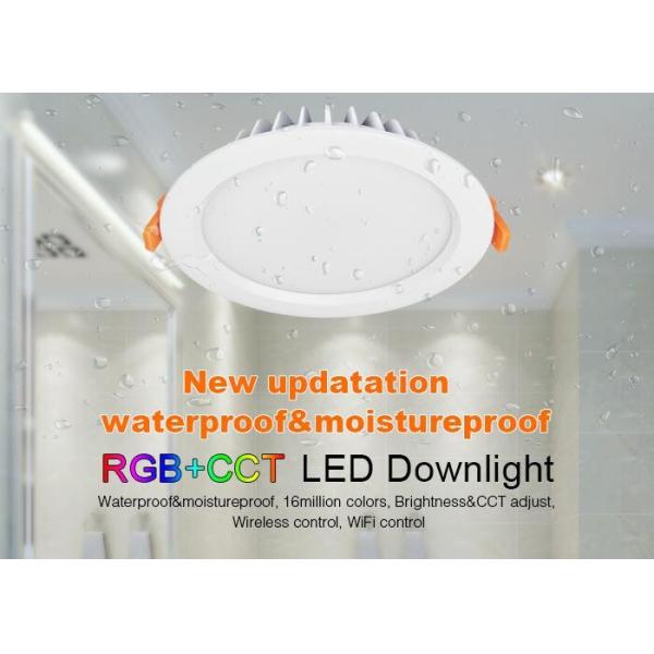 Quality Milight Wifi IP65 Waterproof 15W RGB+CCT LED Downlight 2.4G RGB and CCT adjustable 3000k to 6000k LED Ceiling light for sale