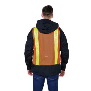 R112 Mesh Fabric PVC Tapes Adjustable Safety Reflective Clothing Vest for Unisex