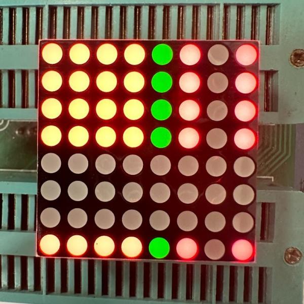 Common Anode Stabler Performance 3mm 8*8DOT Matrix LED Display Bi-Colour Red
