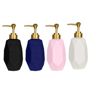 350ml Shampoo Glass Bottle Glass Pump Bottle Custom Logo SGS / FDA Certification