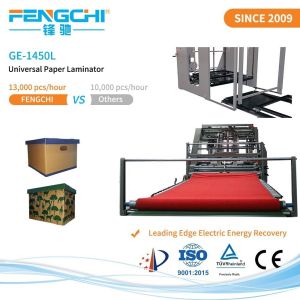 13000 Sheets/Hour Fully Automatic Flute Laminator GE-1450L Model