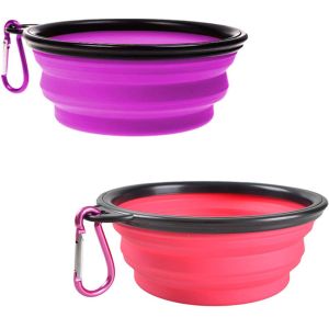 Portable 80g Pet Feeder Bowl 13cm Collapsible Water Bowl
