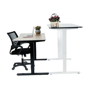 Sturdy Wooden Panel Desk Adjustable Height Office Furniture For Ergonomic