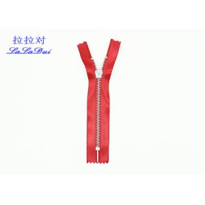 Pink Color Tape 12 Inch Open Ended Zip , Decorative Heavy Duty Open Ended Zips