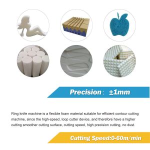 Sponge Cutting Machine For Flexible PU Foam Cutting With High Speed Blade And No