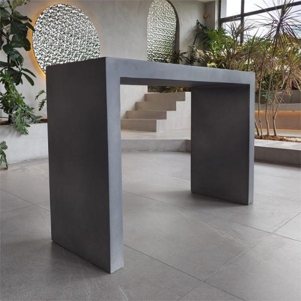 Outdoor GRC Concrete Table Chair Bench Irregular Shape Garden Furniture Set