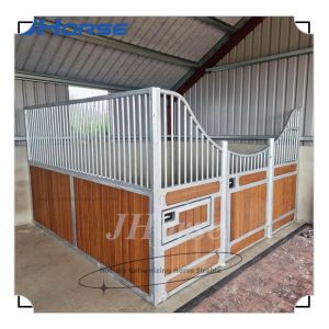 Customizable Horse Stable Box In White Powder Coated Sliding Or Swing Door