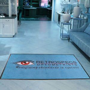 1.2mm Rubber Backing Logo Printed Floor Mat Nylon 6.6 Fiber Custom Carpet Rugs