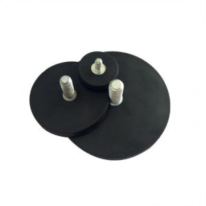 Rubber Shielded Threaded Neodymium Magnets Custom Anti Scratch Mount