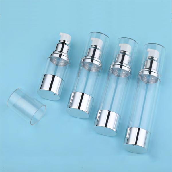 Airless Pump Bottle AS Bottle with Aluminium Pump 15ml 30ml 40ml 50ml
