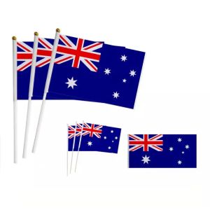 Portable Hand Held Flags 14x21cm All Countries Custom Hand Flags
