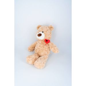 Valentine'S Day Khaki Teddy Bear With Heart Pocket Unique Design Plush Toy