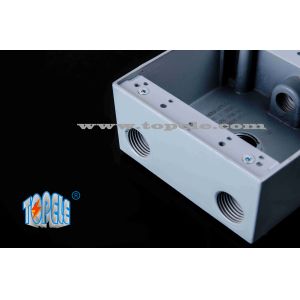 External Aluminum Weatherproof Junction Boxes , Two Gang Electrical Switch Box