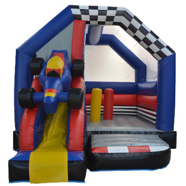 Customized Color 18ft Module Castle Inflatable Wet Dry Slide for Children PVC Material