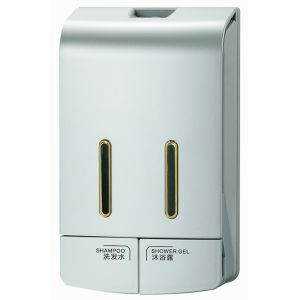 Bathroom ABS 350ml Double Soap Dispenser Wall Mounted