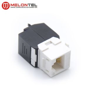PC Cat6a Keystone Jack RJ45 Female MT 5107 , 180D Toolless Keystone Modular Jack