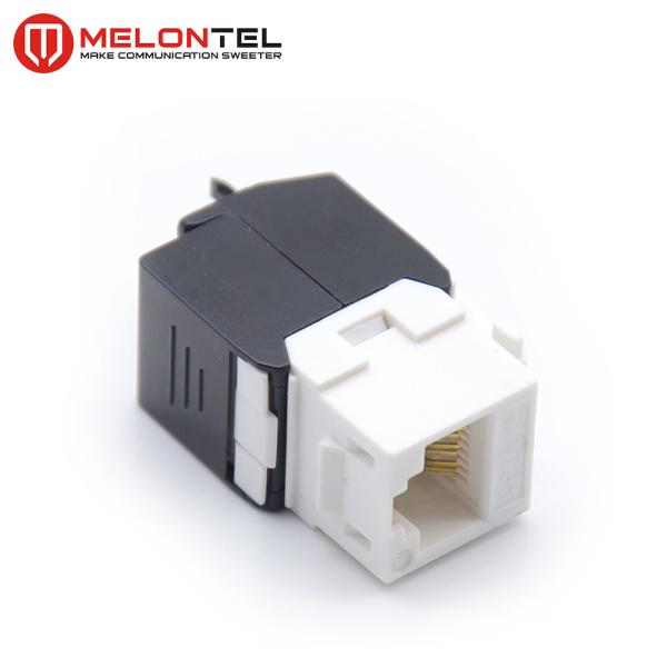PC Cat6a Keystone Jack RJ45 Female MT 5107 , 180D Toolless Keystone Modular Jack