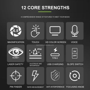 J600m Upgraded Voice Prompt Laser Rangefinder Angle Sensor Area Volume Functions