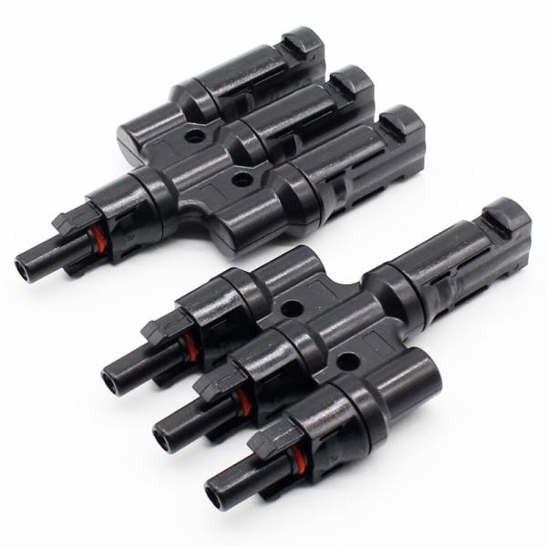 1 Pair Solar Panel T Branch Connectors Y Connector MMF + FFM Parallel Connection
