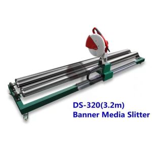 3m Length Semi-automatic Sticker And Flex Banner Roll Slitter Cutting Machine