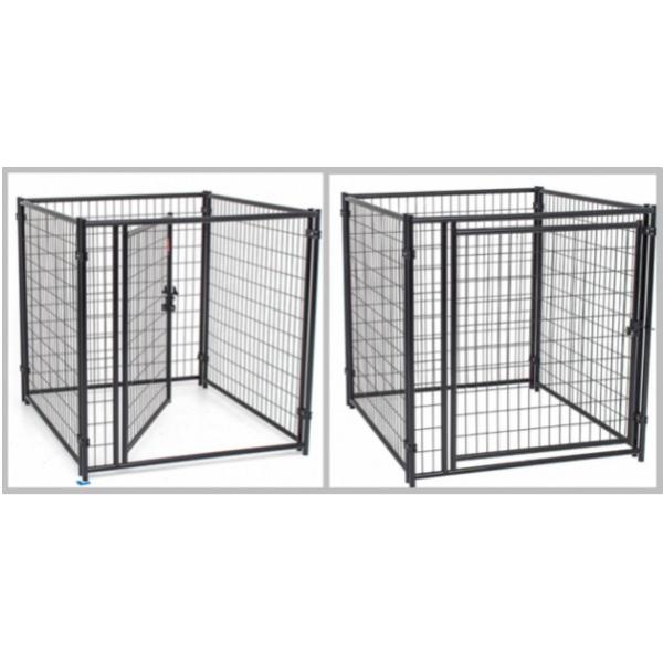 Powder Coated Galvanized Metal Dog Kennel , Welded Dog Cages