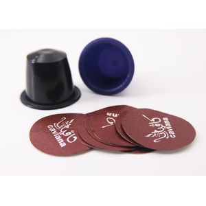 China Empty Instant Coffee Capsule Packaging For Espresso plastic Blue on sale