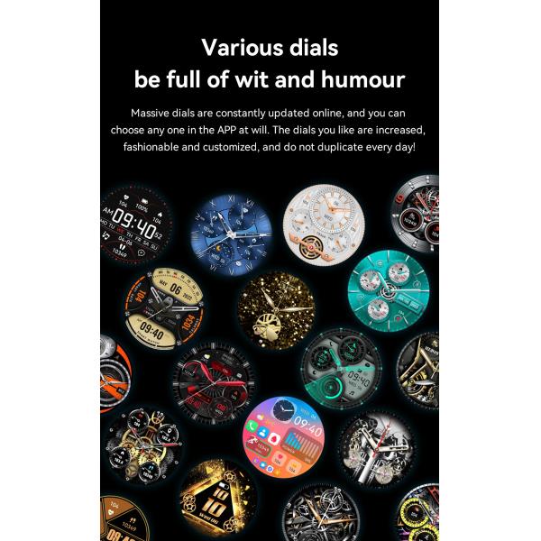 HK85 1.43" Round Women'S Bluetooth Watch BT Call Health Tracker