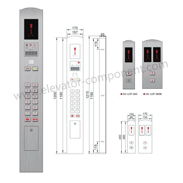 Car Spare Parts Elevator Cop Lop / Lift Spare Parts Elevator COP And LOP