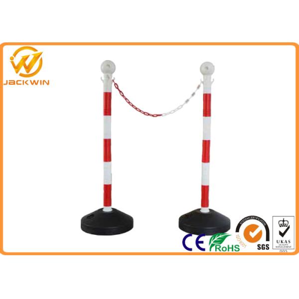 Road Safety Reflective PVC Traffic Delineator Post with Plastic Chain 90cm