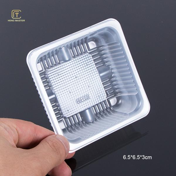 Square Transparent 6.5*6.5*3cm Mooncake Plastic Tray