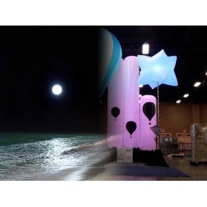 Wedding Decoration Inflatable Light Built In Rgb White Led Dia 1.2 Meter