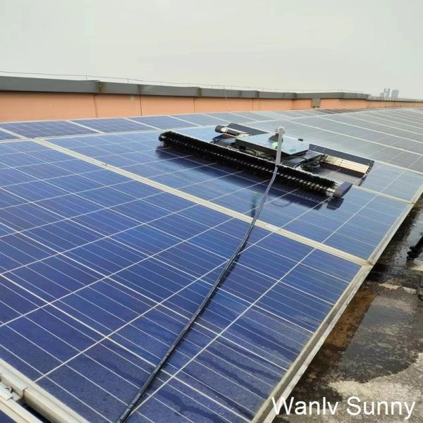 Solar Panel Cleaner Robot High Though Cleaning Solutions with Semi-automatic