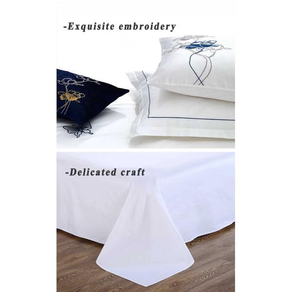 Custom Duvet Cover and Sheet White 100% Cotton Bedding Set for Luxury Hotel Comfort