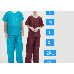Wholesale SMMS Disposable Surgical Gown Short Sleeve Patient Suits For Hospital from china suppliers