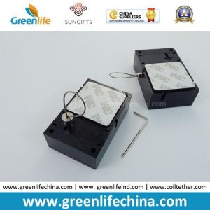 Large Cube Retracting Cable Security Display Holder W/Loop From Side