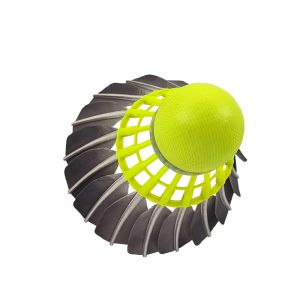 Fluorescent Yellow 3 In 1 Hybrid Shuttlecock Black Goose Feather Shuttle Cock