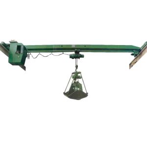 5 Ton Wireless Single Beam Bridge Crane With Electric Hydraulic Double Flap Grab